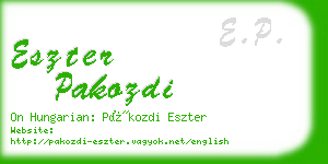 eszter pakozdi business card